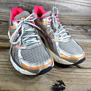 Asics gel equation,7.5silver, orange 🧡